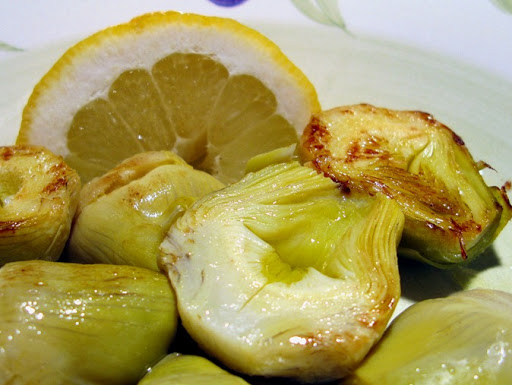 Fried artichoke hearts