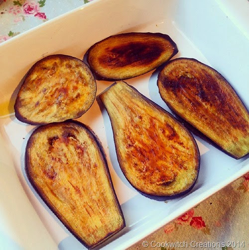 Baked aubergines