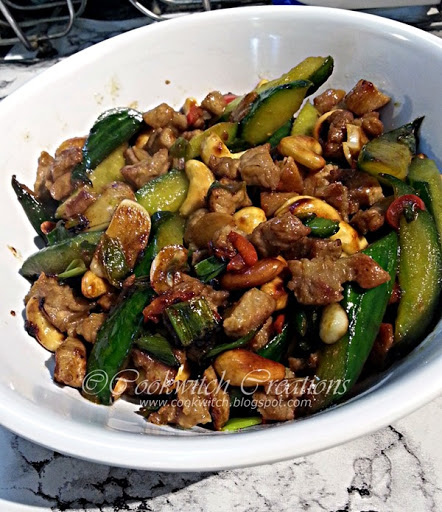 Pork belly and cucumber