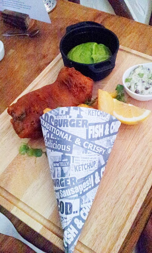 Crispy cod and utterly perfect chips